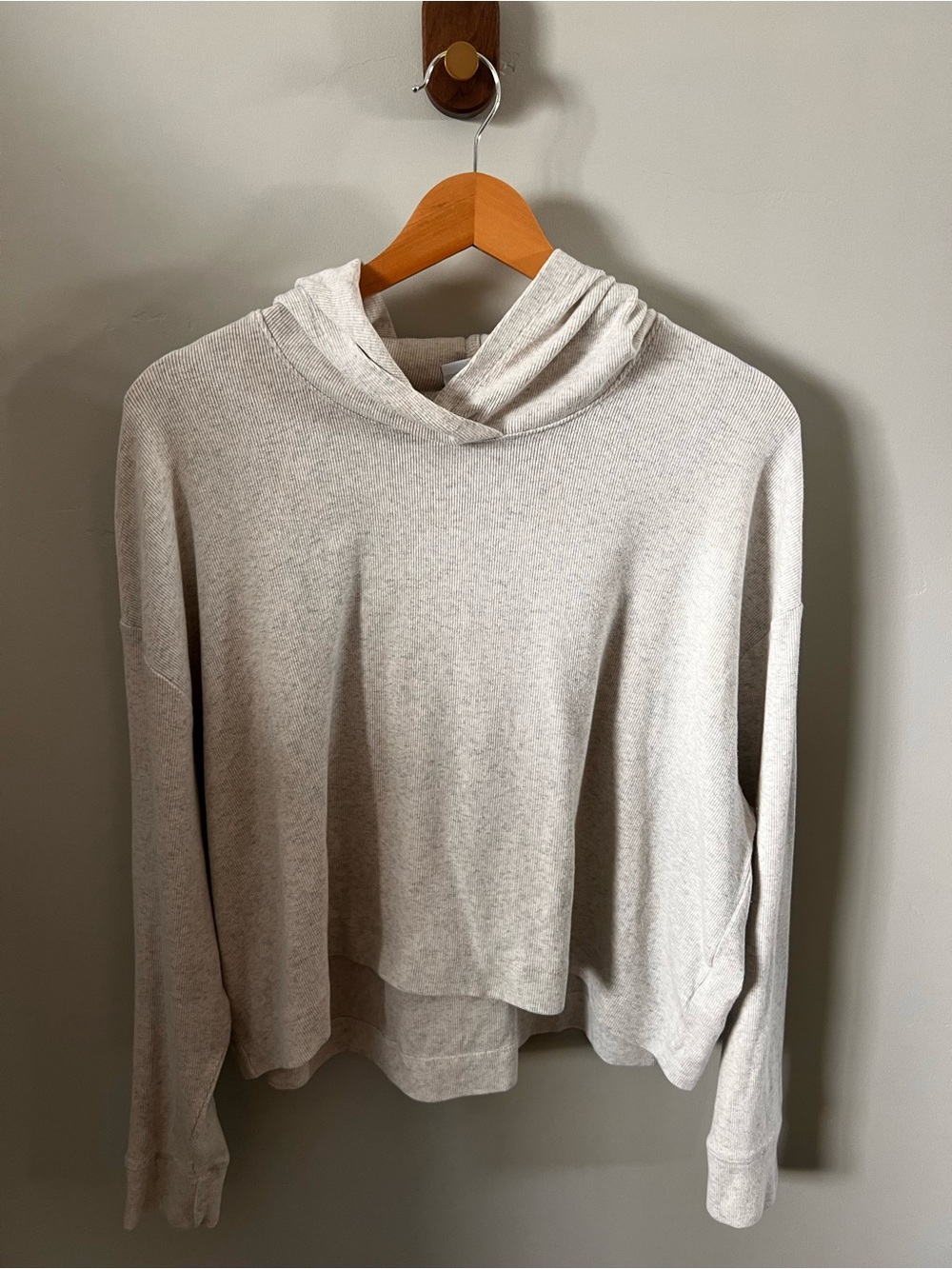 Athleta Light Gray Women's Hooded Pullover Sweater